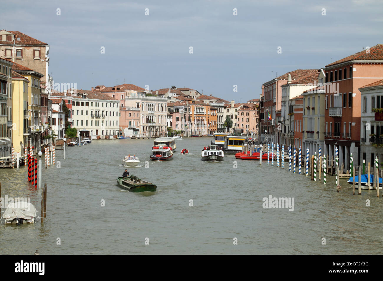 View of the Grand Canal from Venice's Rialto Bridge Stock Photo - Alamy