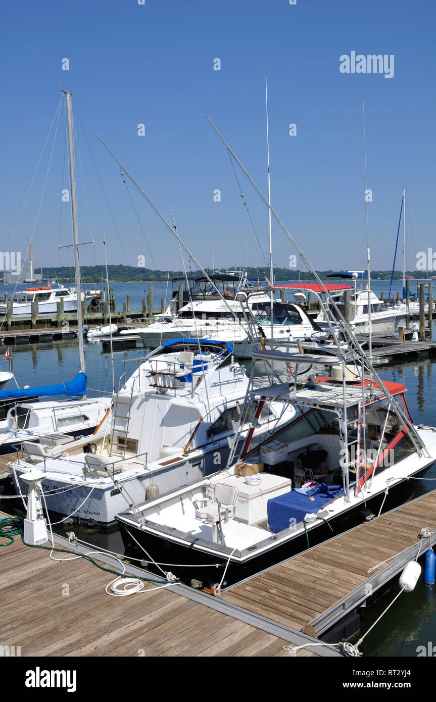 New Haven marina, Connecticut, USA Stock Photo Alamy