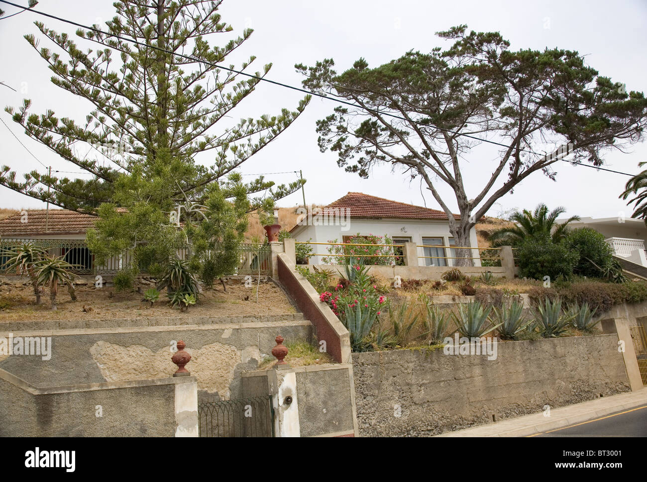 Porto Santo homes Stock Photo Alamy