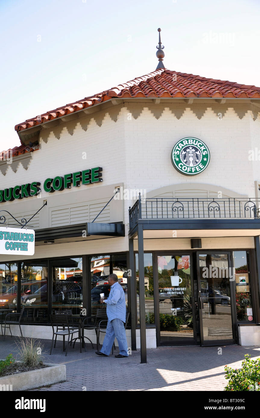 Starbucks cafe, Plano, Texas, USA Stock Photo