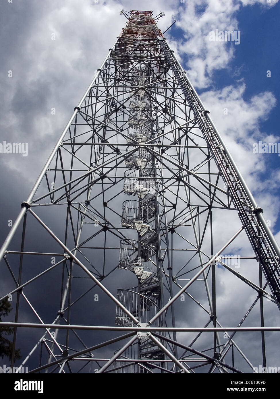 metal tower construction Stock Photo