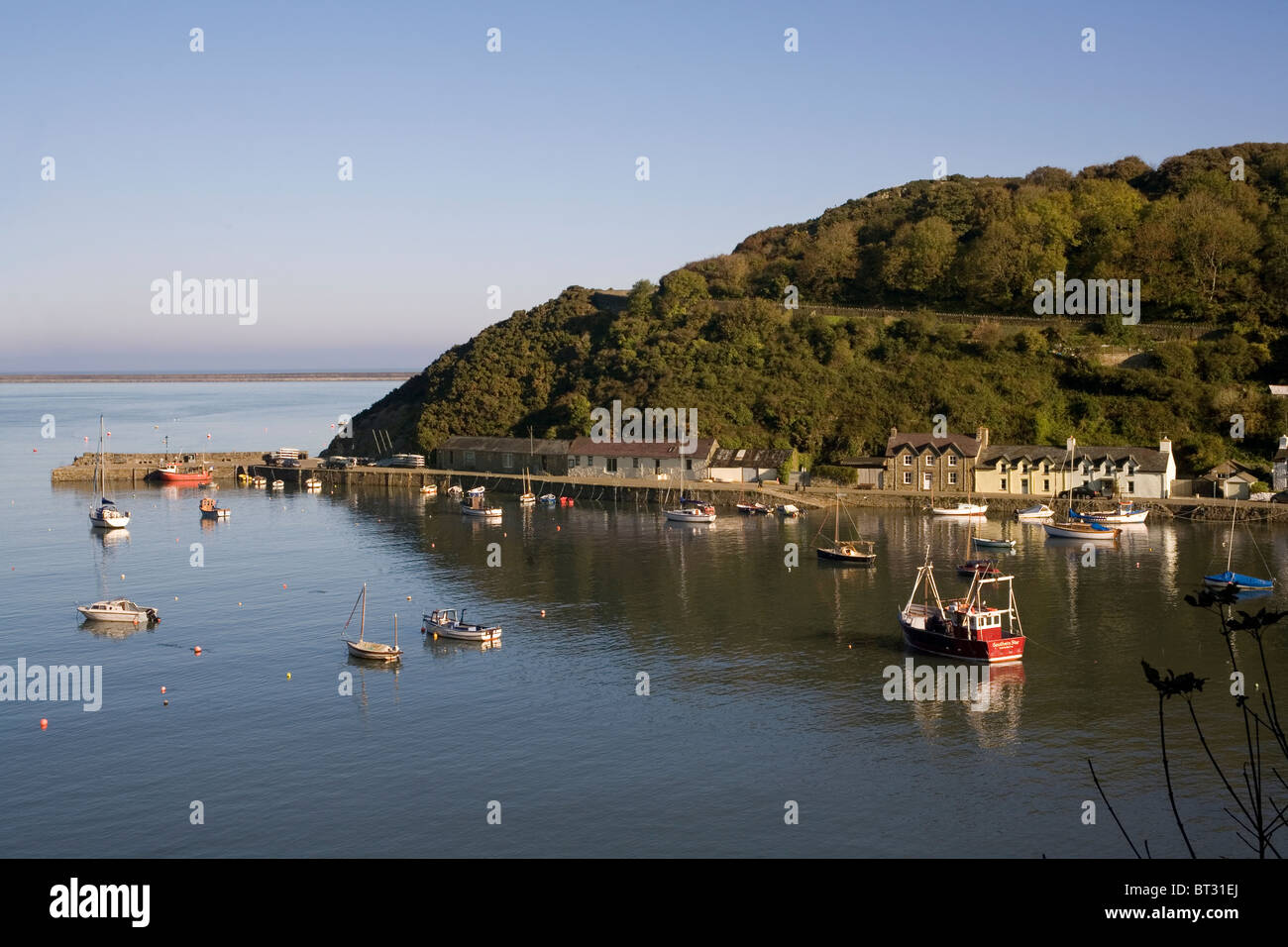 Wales Dyfed Fishguard Lower town harbour Stock Photo