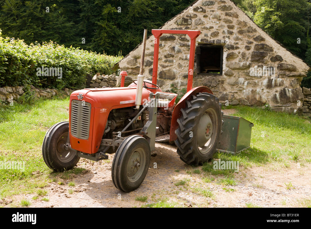 St Fagans Museum of Historical Buildings, Wales. Tractor Stock Photo