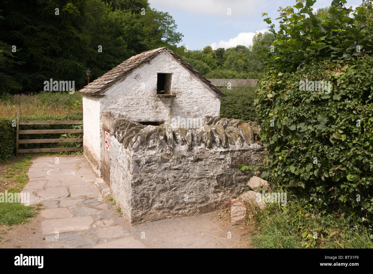 St Fagans Museum of Historical Buildings, Wales. Pig Sty Stock Photo