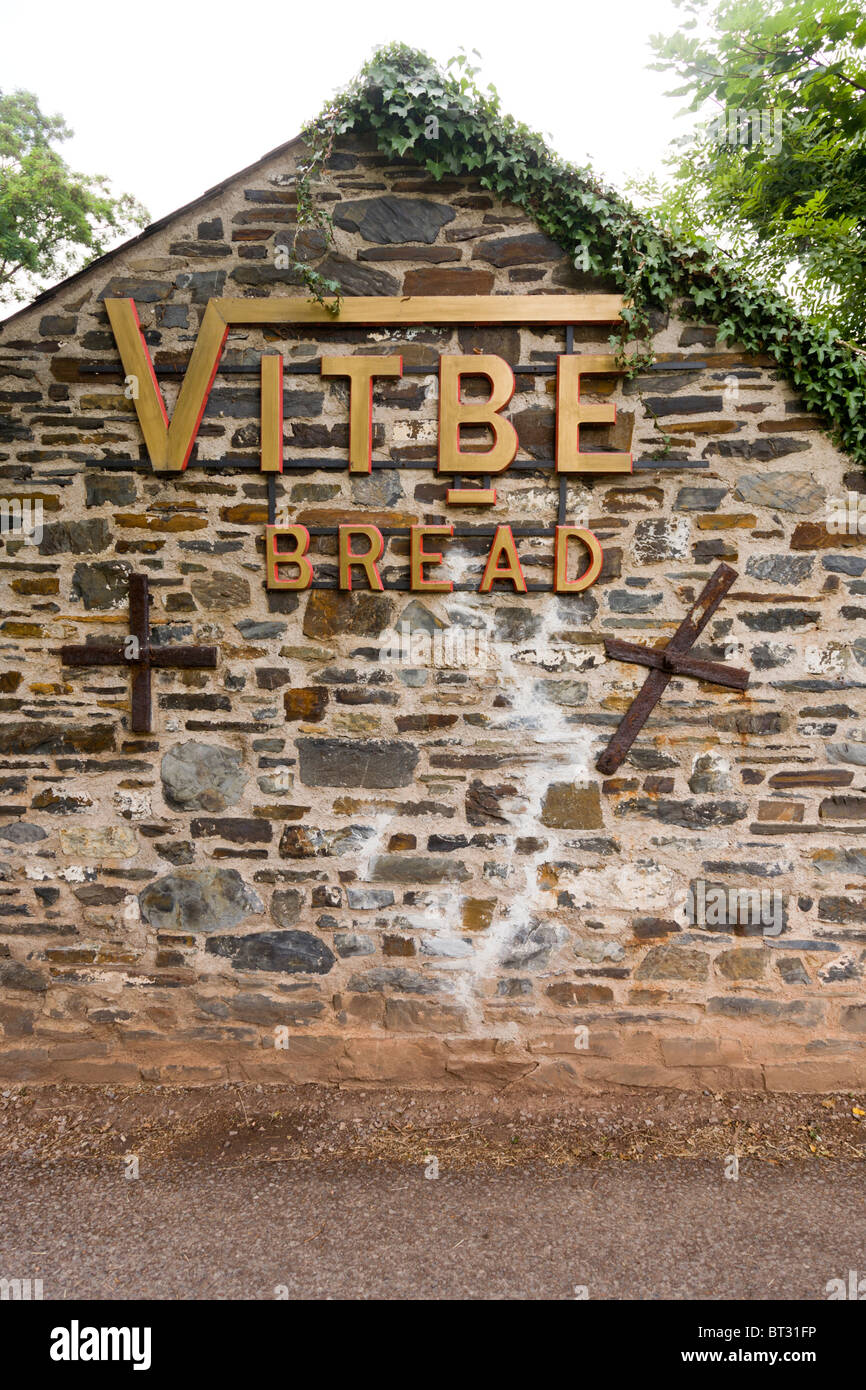 St Fagans Museum of Historical Buildings, Wales. Vitbe Bread sign Stock Photo