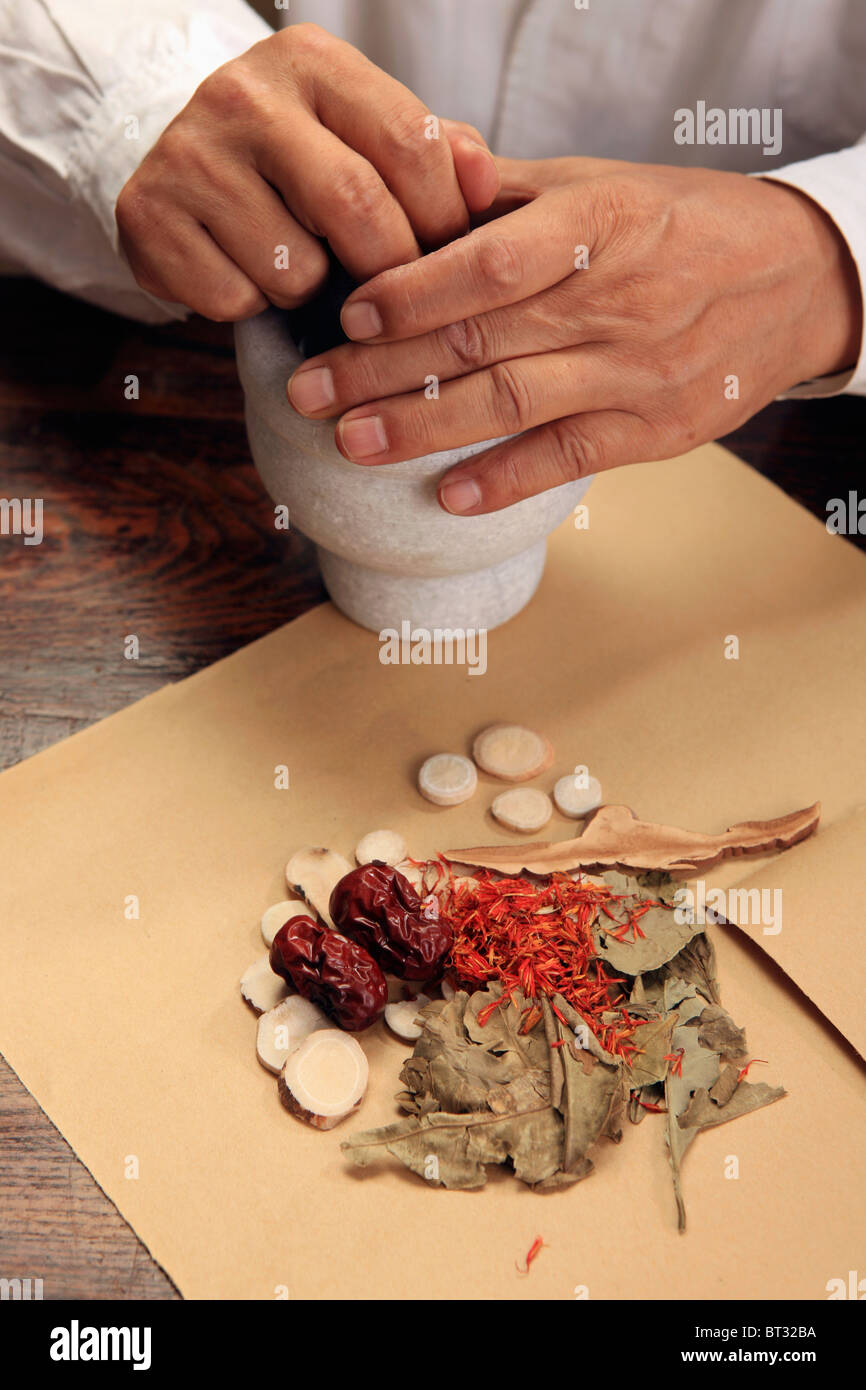 Asian herb doctor hires stock photography and images Alamy
