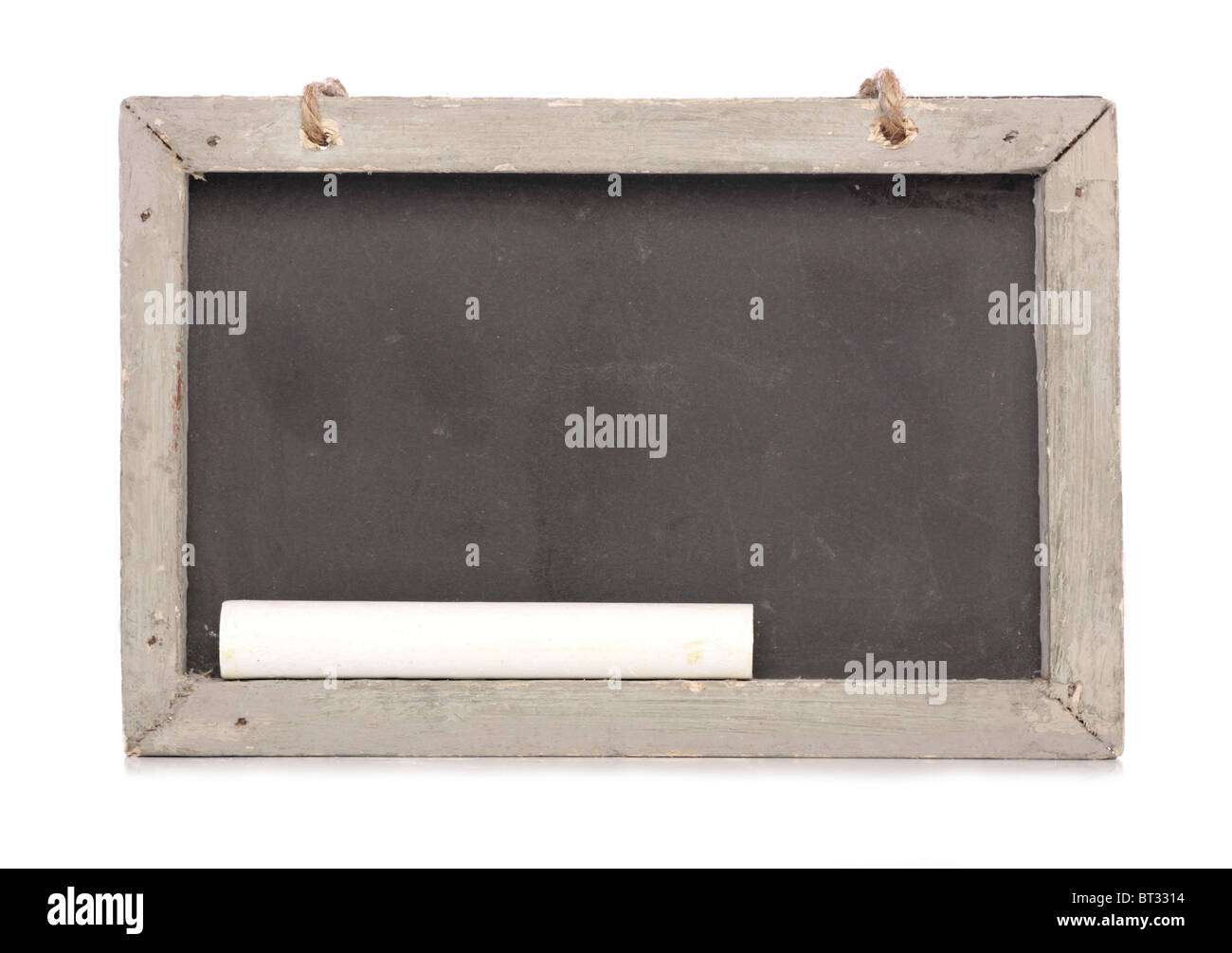 Chalkboard and chalk isolated on white background Stock Photo - Alamy