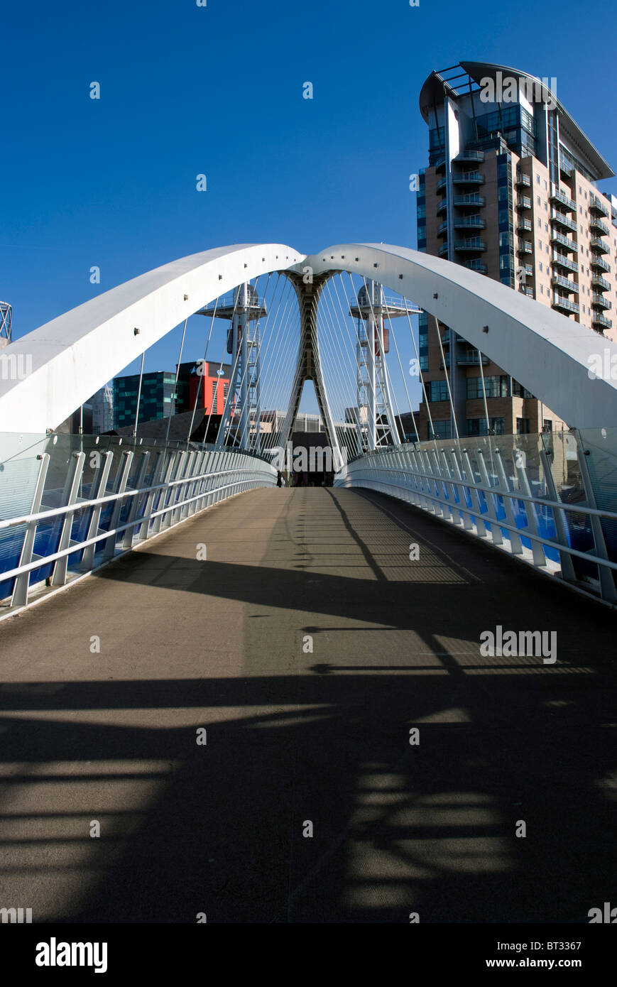 Imperial Point apartment building, behind Millennium Bridge, Ship Canal