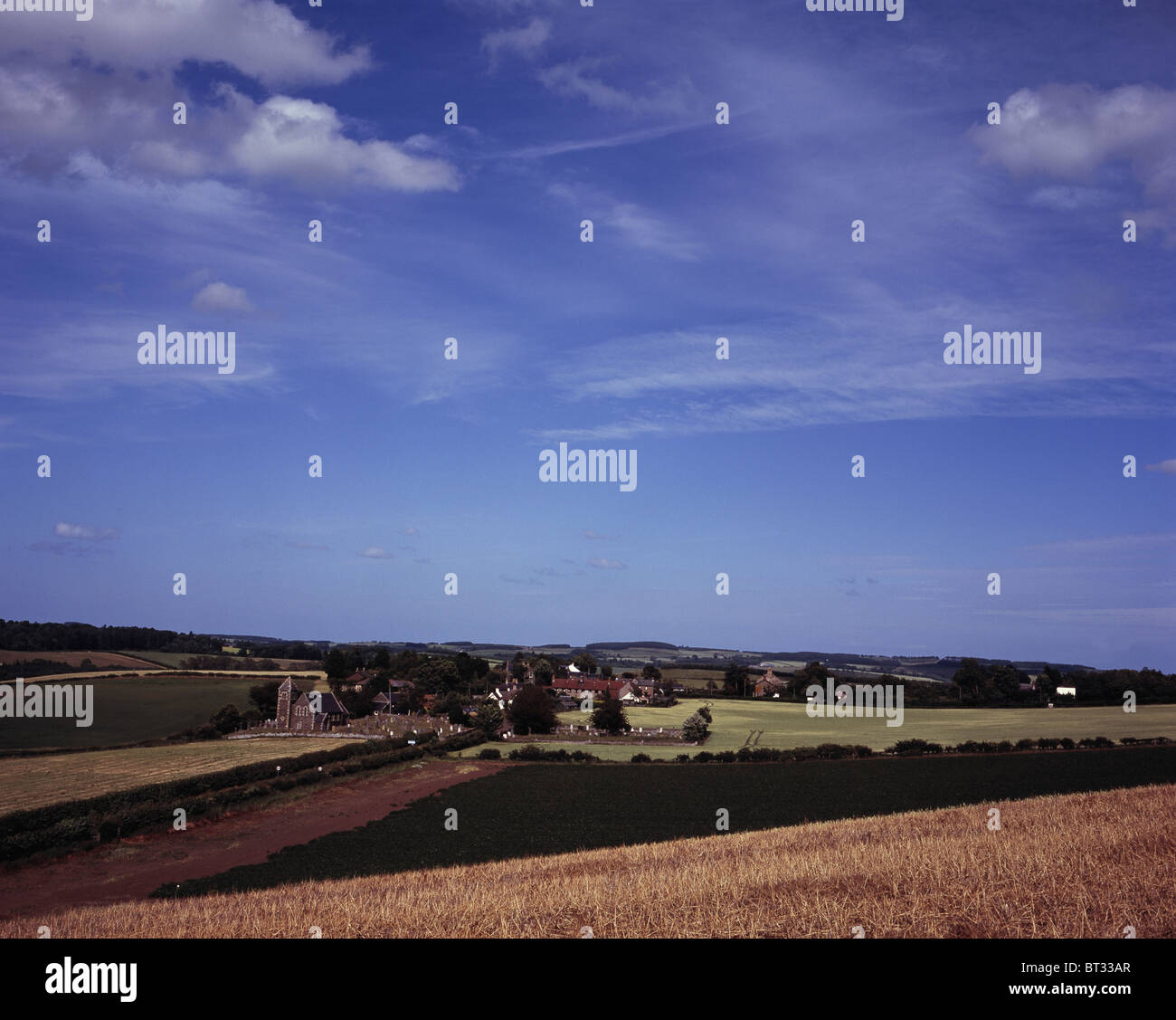 The Village of Branxton and St Paul's Church near The site of Flodden