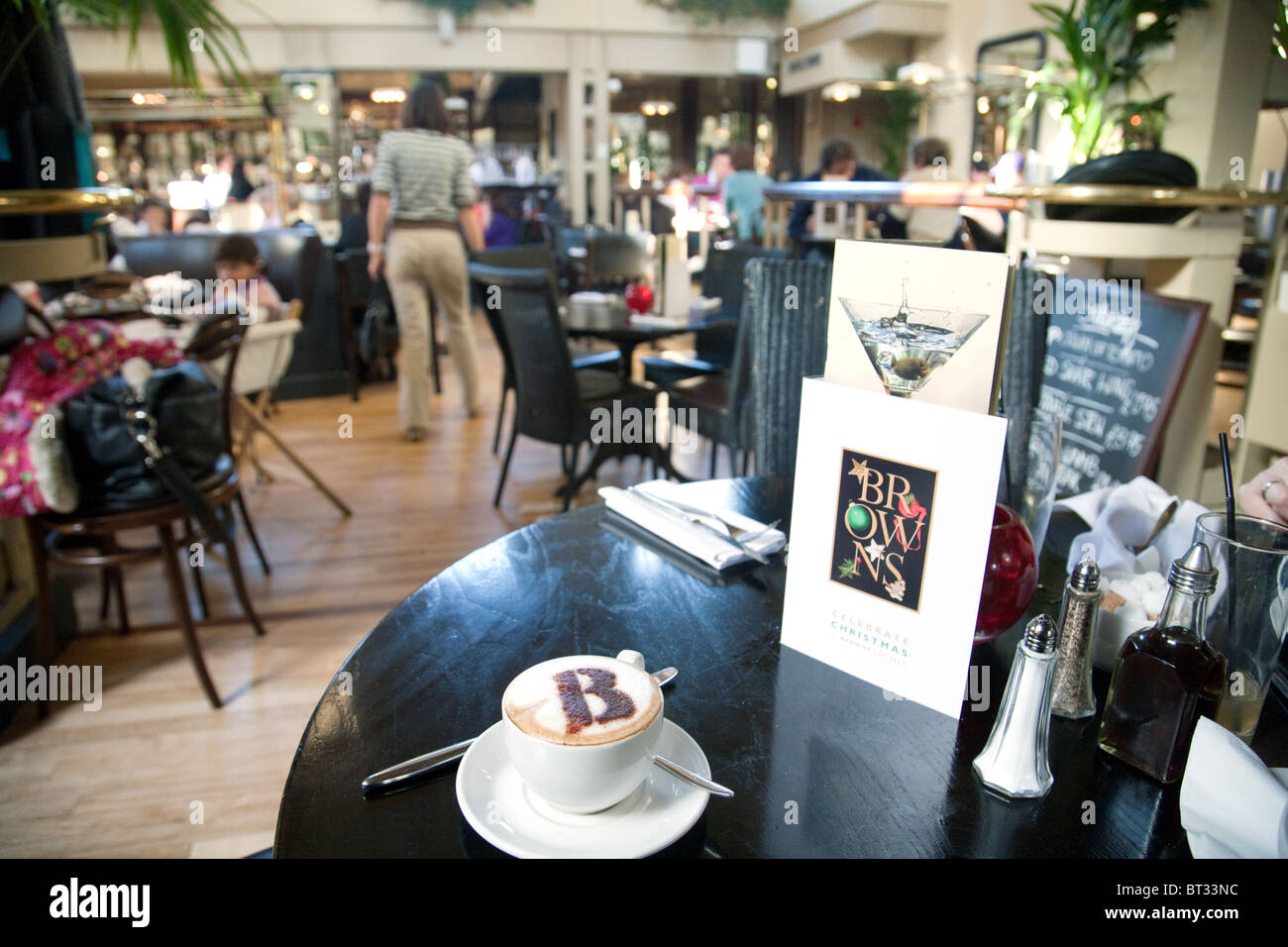 Inside Browns restaurant, bar and brasserie, Trumpington Road