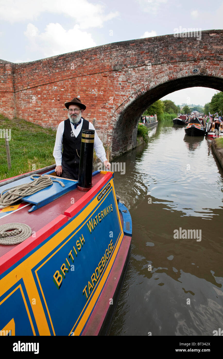 Narrowboats gather at the heart of the UK canal system at Braunston for the  Historic Narrow Boat and Canal Rally. DAVID MANSELL Stock Photo