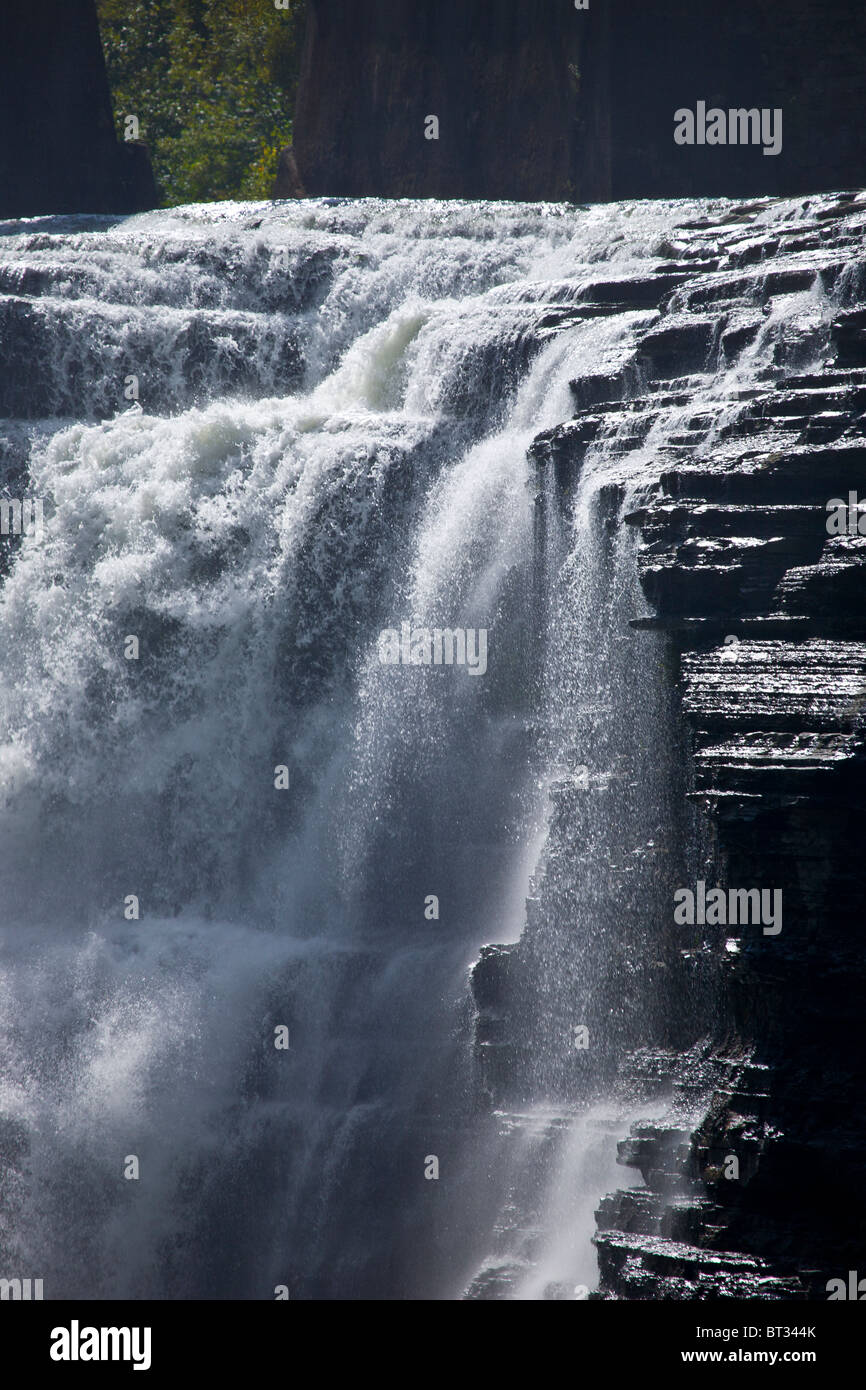 Letchworth State Park Castile New York upper falls Stock Photo Alamy