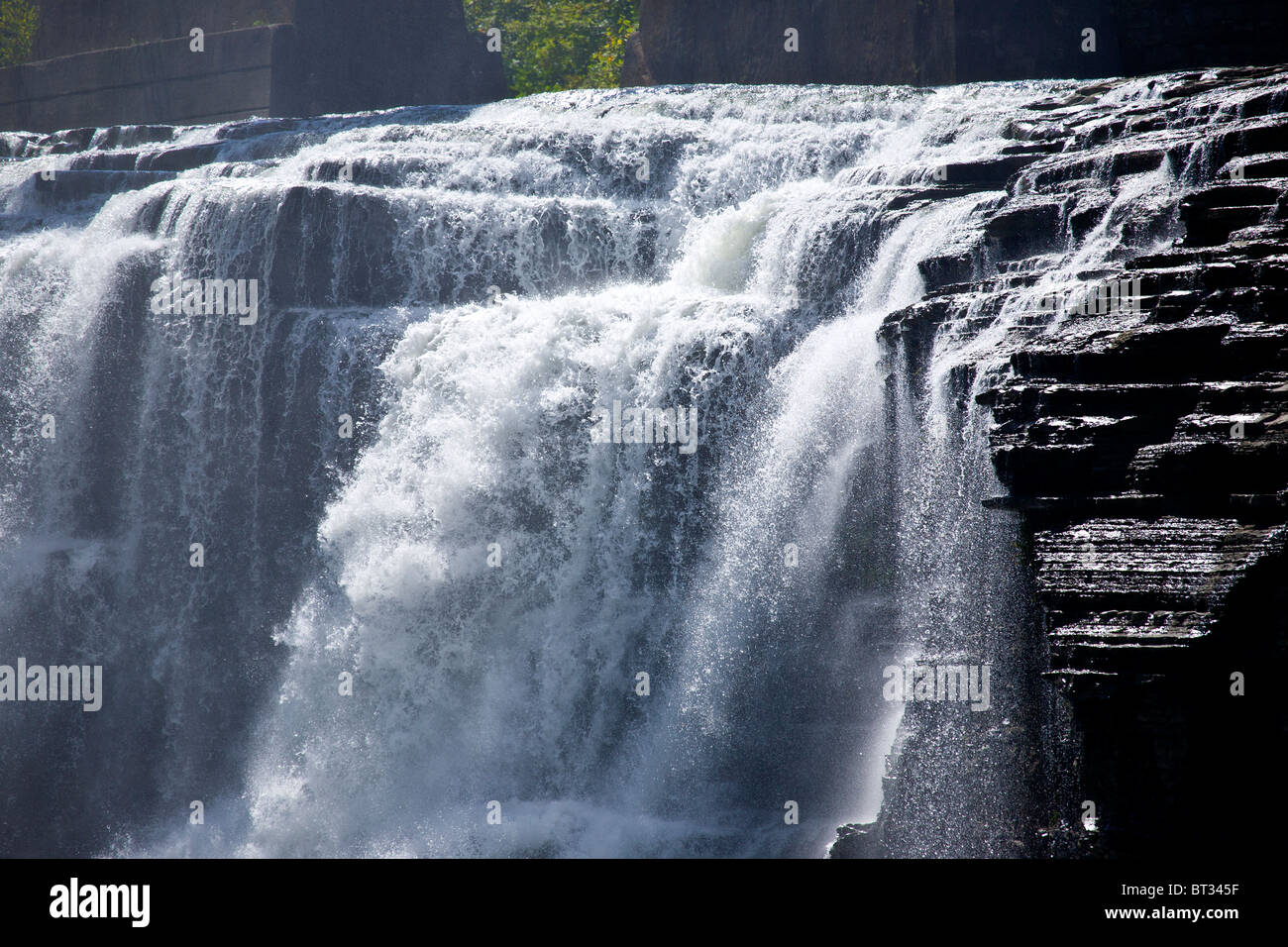 Letchworth State Park Castile New York upper falls Stock Photo Alamy