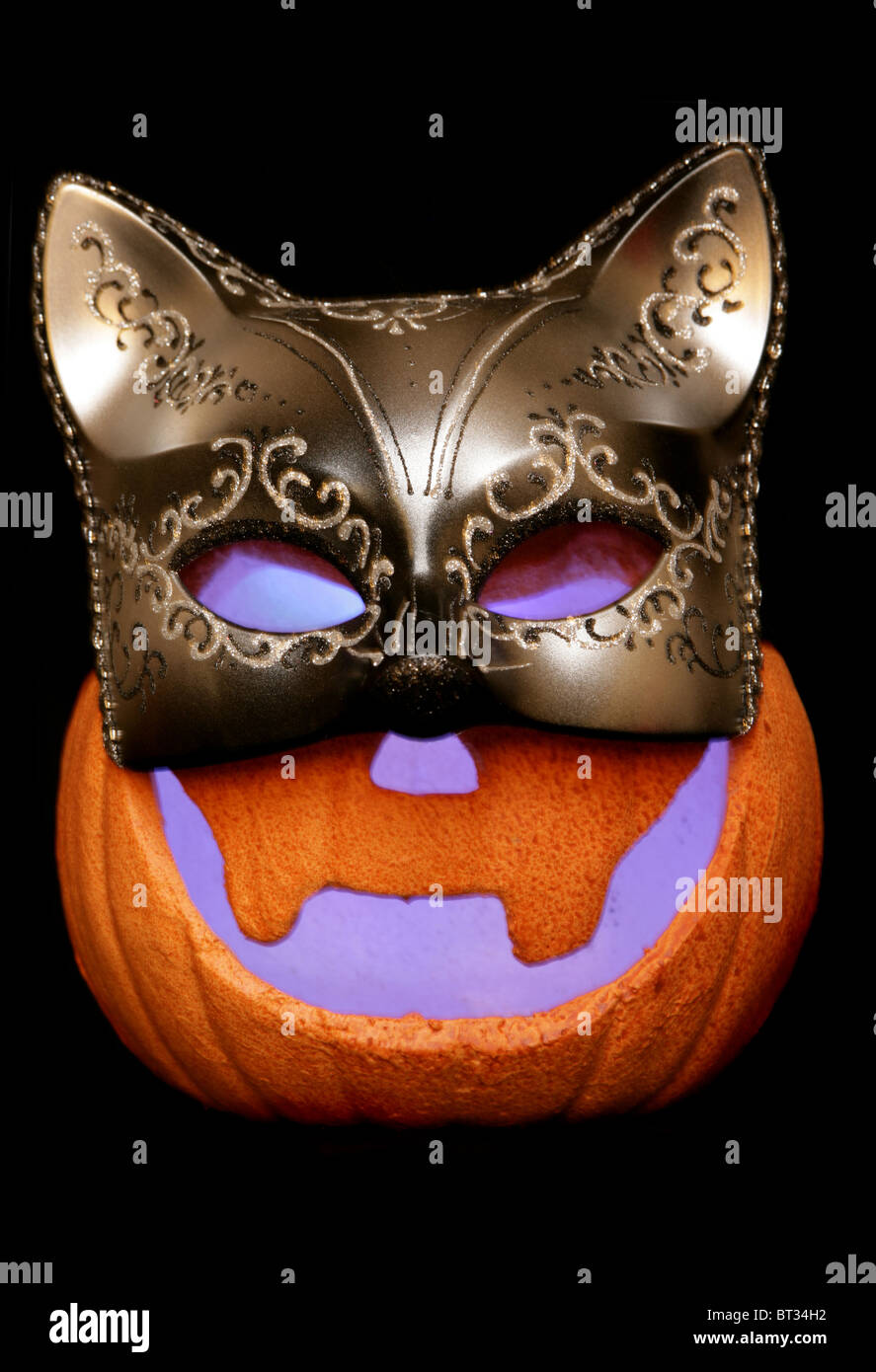 Carved Pumpkin Cutout High Resolution Stock Photography and Images