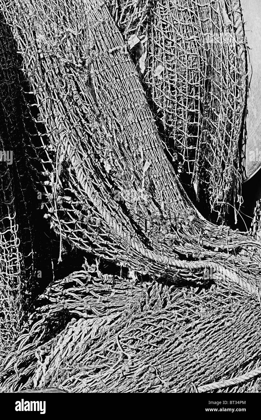 Commercial fishing net Stock Photo