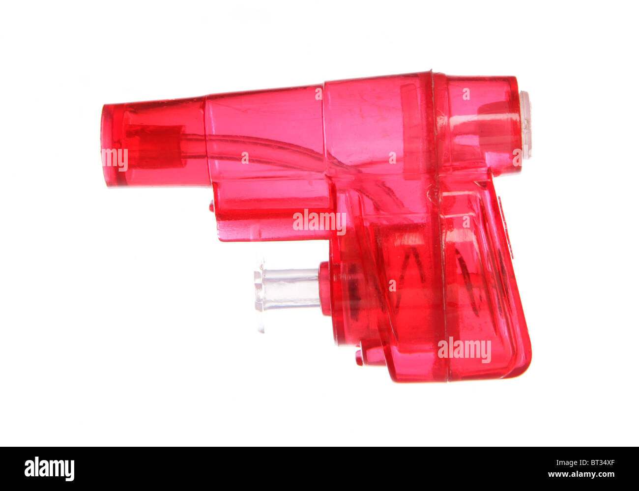 red water pistol studio cutout Stock Photo