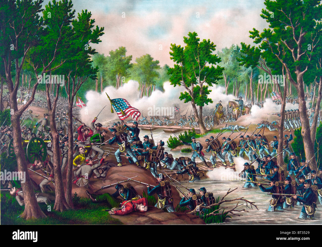 Battle of Spotsylvania Court House, Virginia May 8 to 18 1864 in USA Civil War Stock Photo