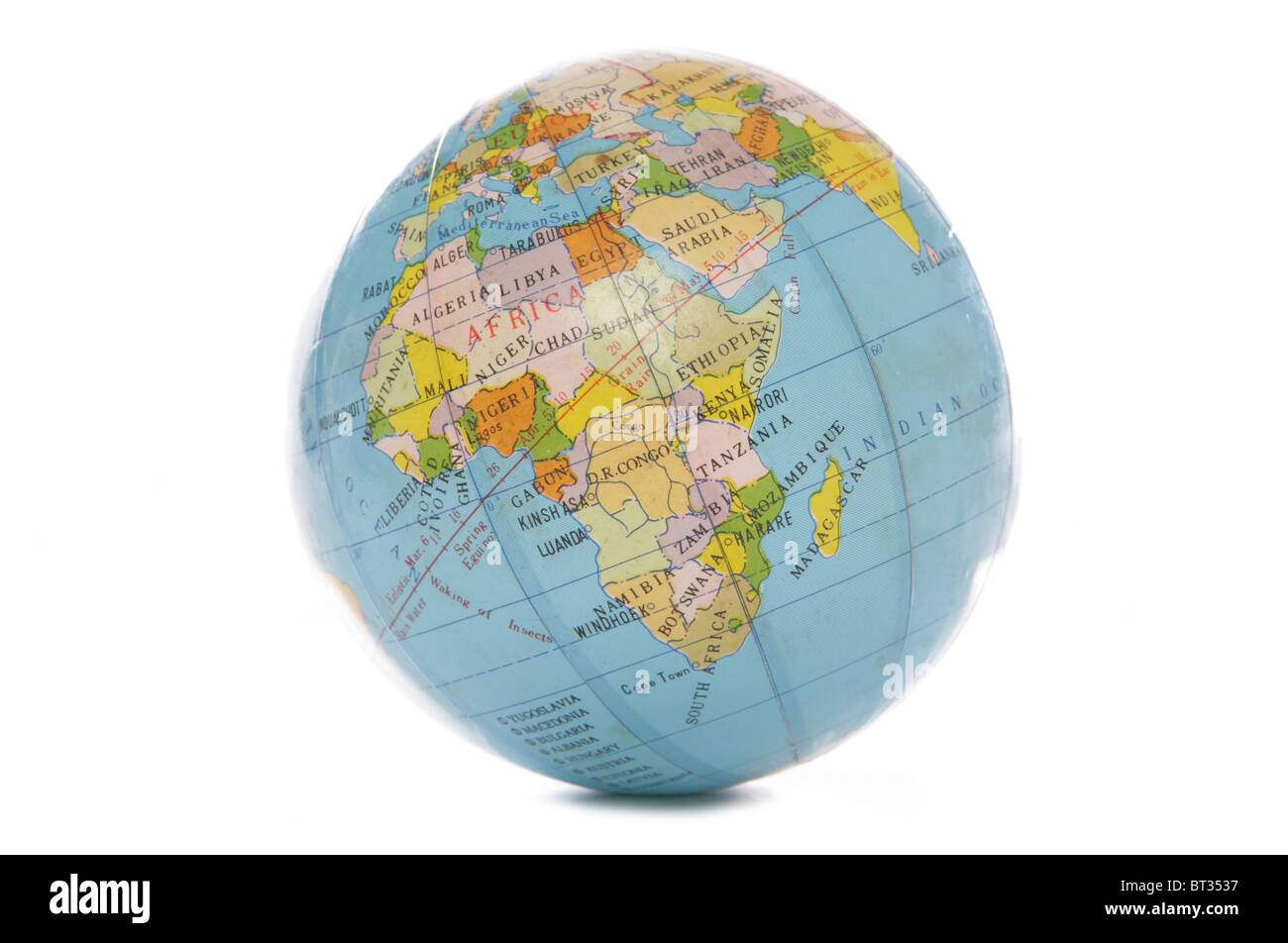 World globe isolated studio cutout Stock Photo