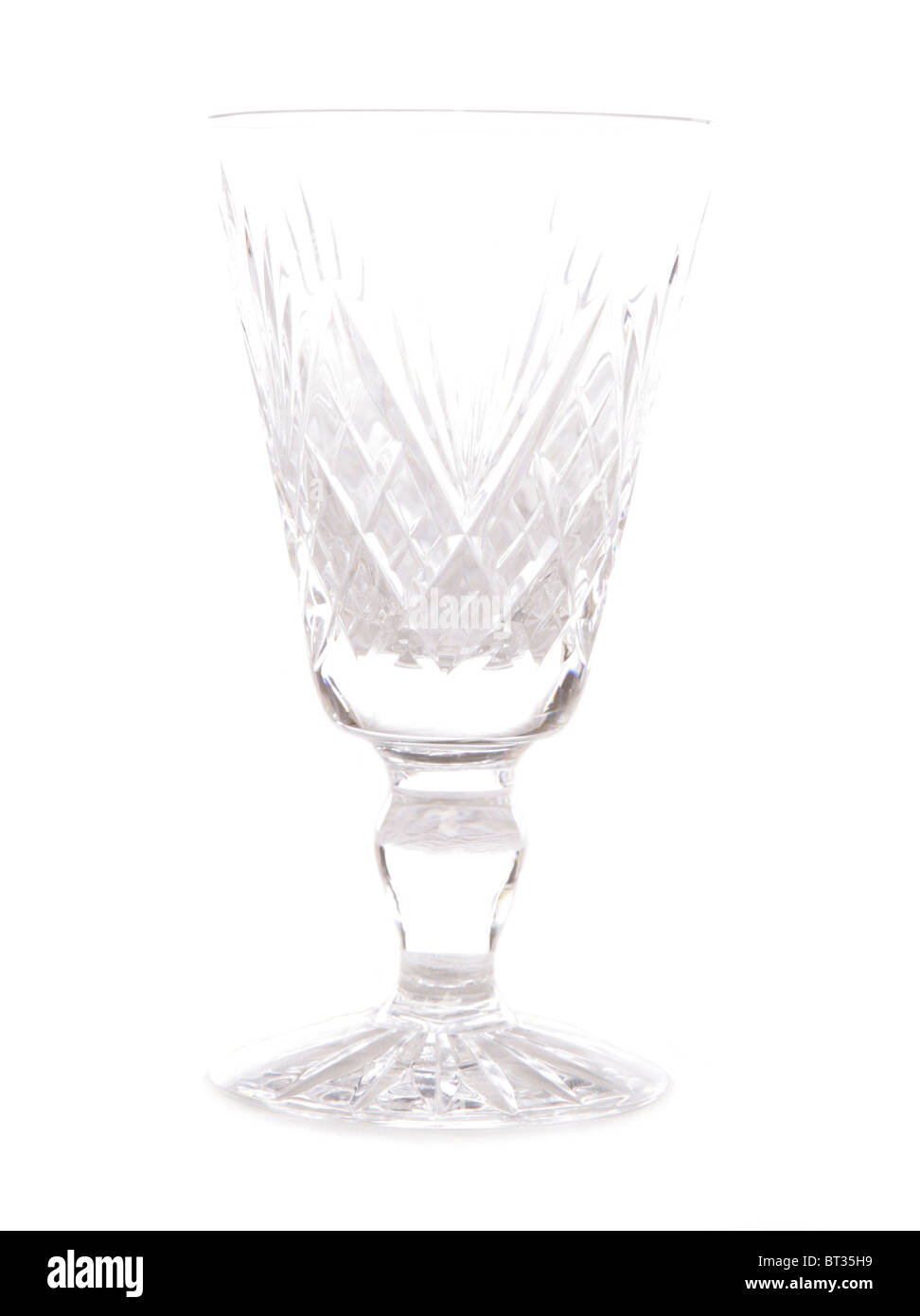Crystal brandy glass studio cutout Stock Photo Alamy