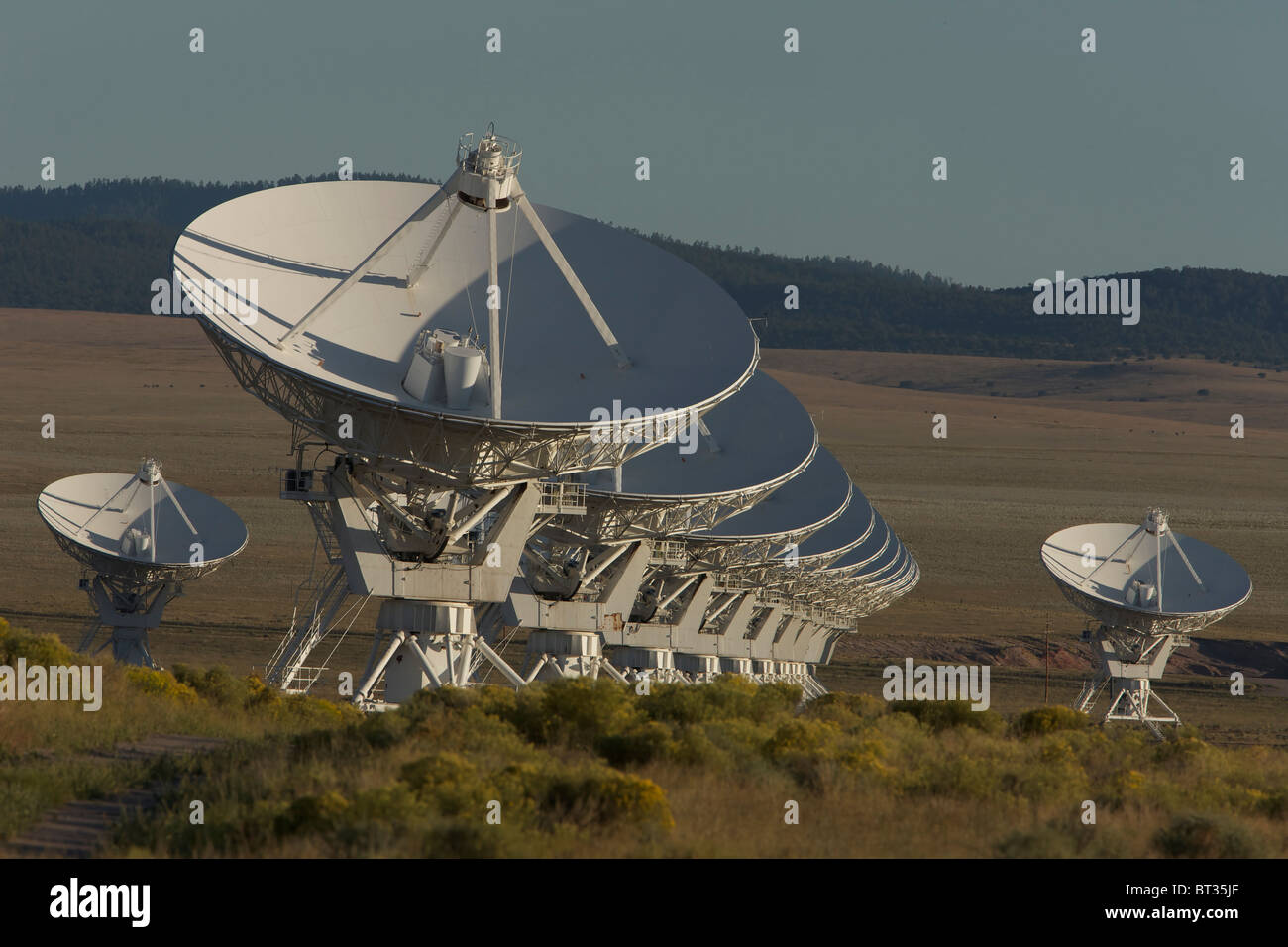 Very Large Array or VLA - Radio telescopes near Socorro - New Mexico - USA - A component of the NRAO Stock Photo