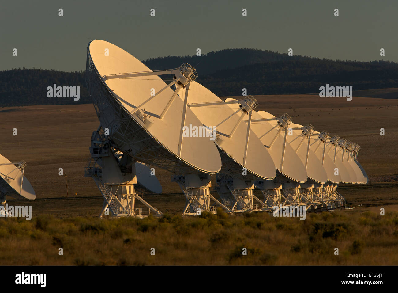 Very Large Array or VLA - Radio telescopes near Socorro - New Mexico - USA - A component of the NRAO Stock Photo