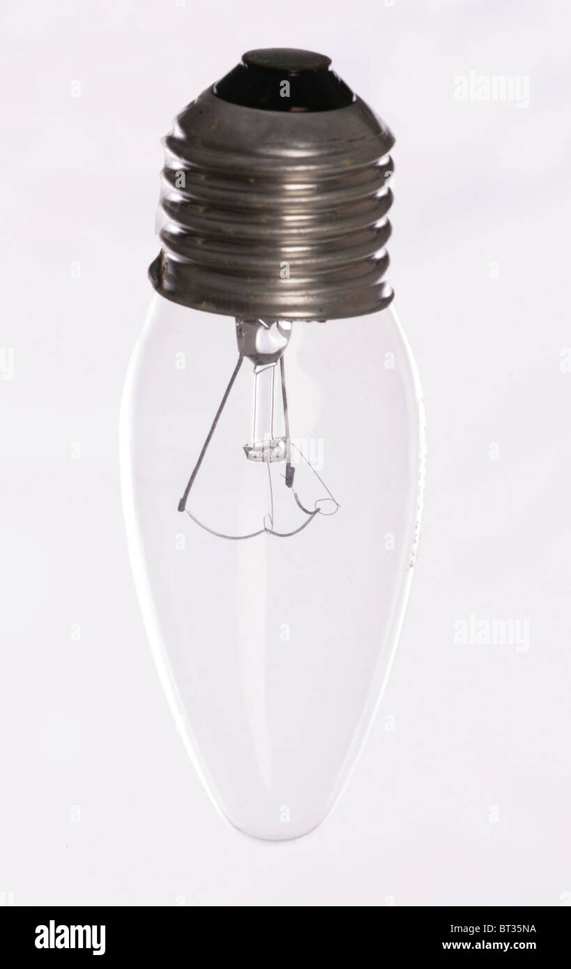 Candle Light bulb studio cutout Stock Photo - Alamy