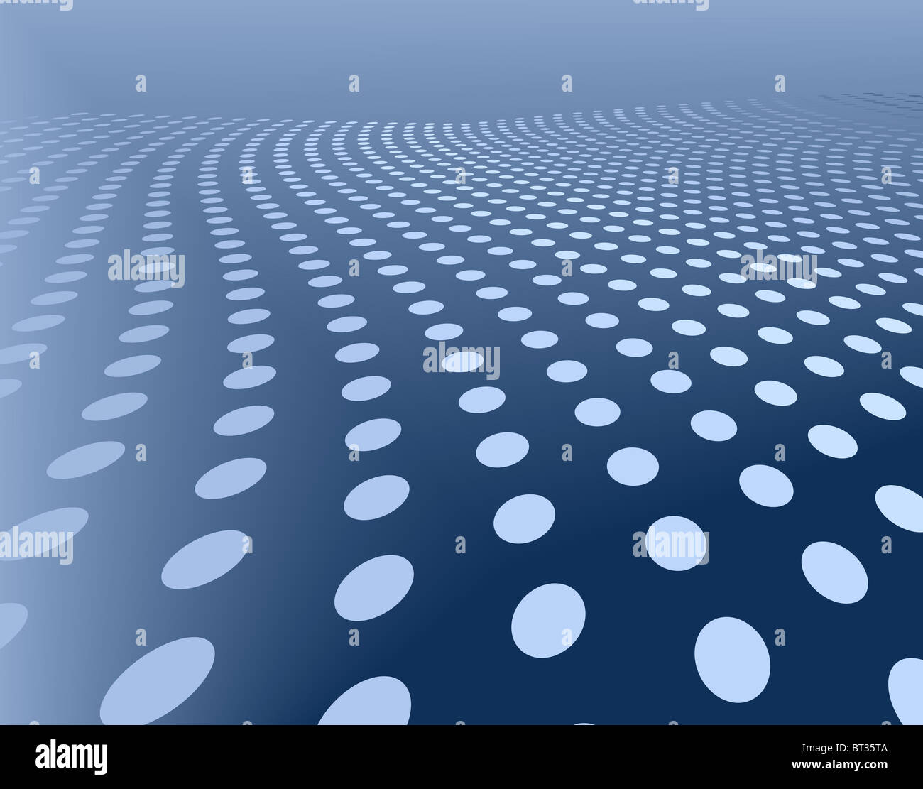 Abstract illustrated design of blue dots Stock Photo