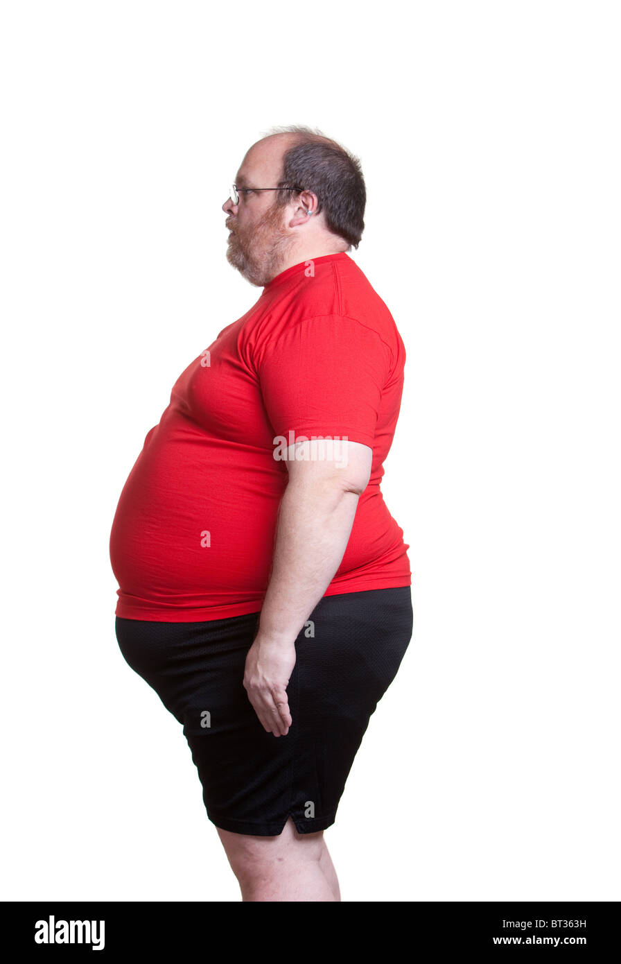 Obese man at 400lbs left Stock Photo Alamy