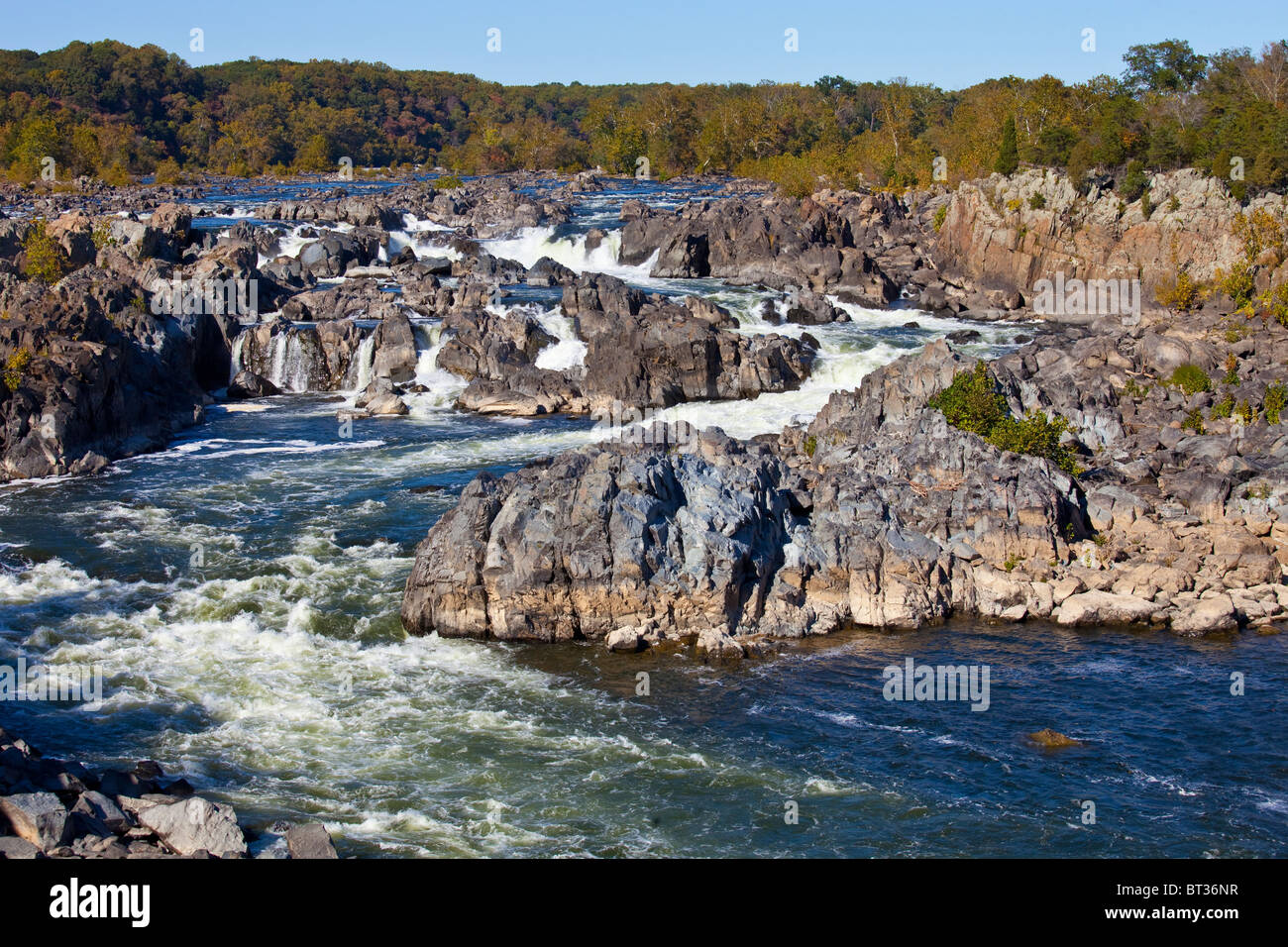 Potomac River, Great Falls National Park, Virginia Stock Photo