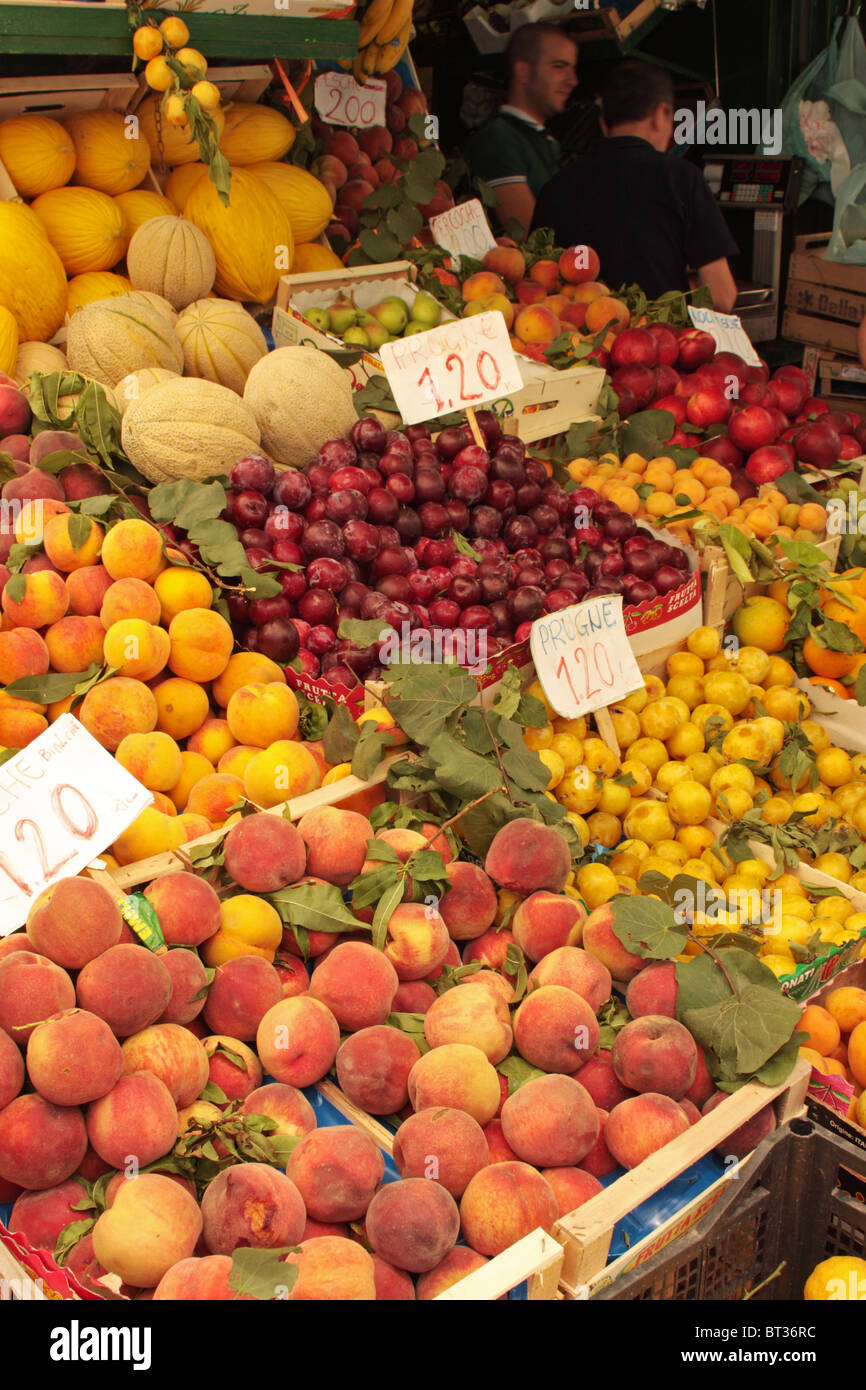 Fruit on sale Naples Italy Stock Photo