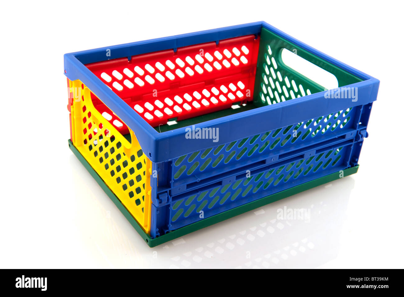 plastic empty shopping crate isolated over white Stock Photo Alamy