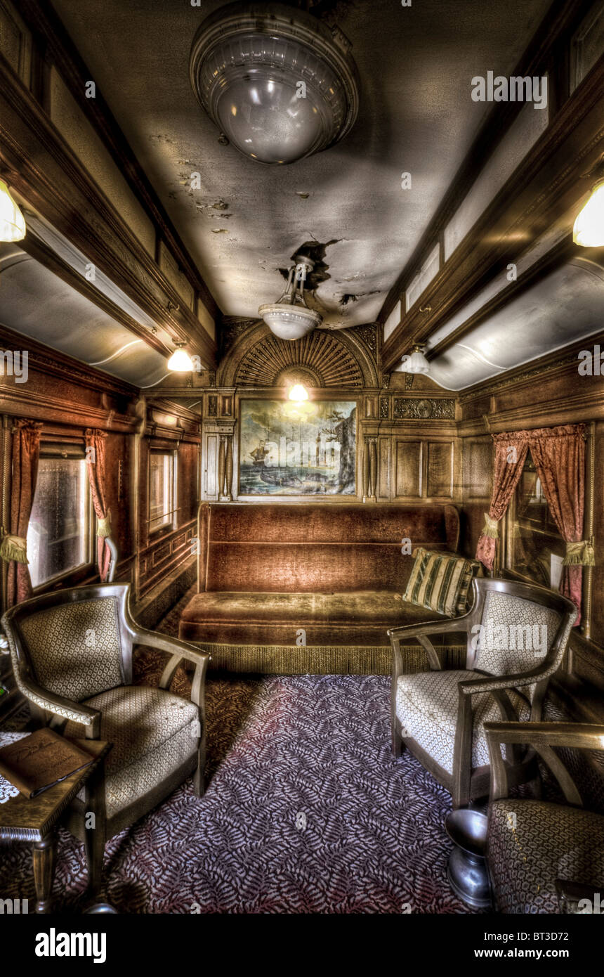 Luxary train car interior from the early 1900's Stock Photo