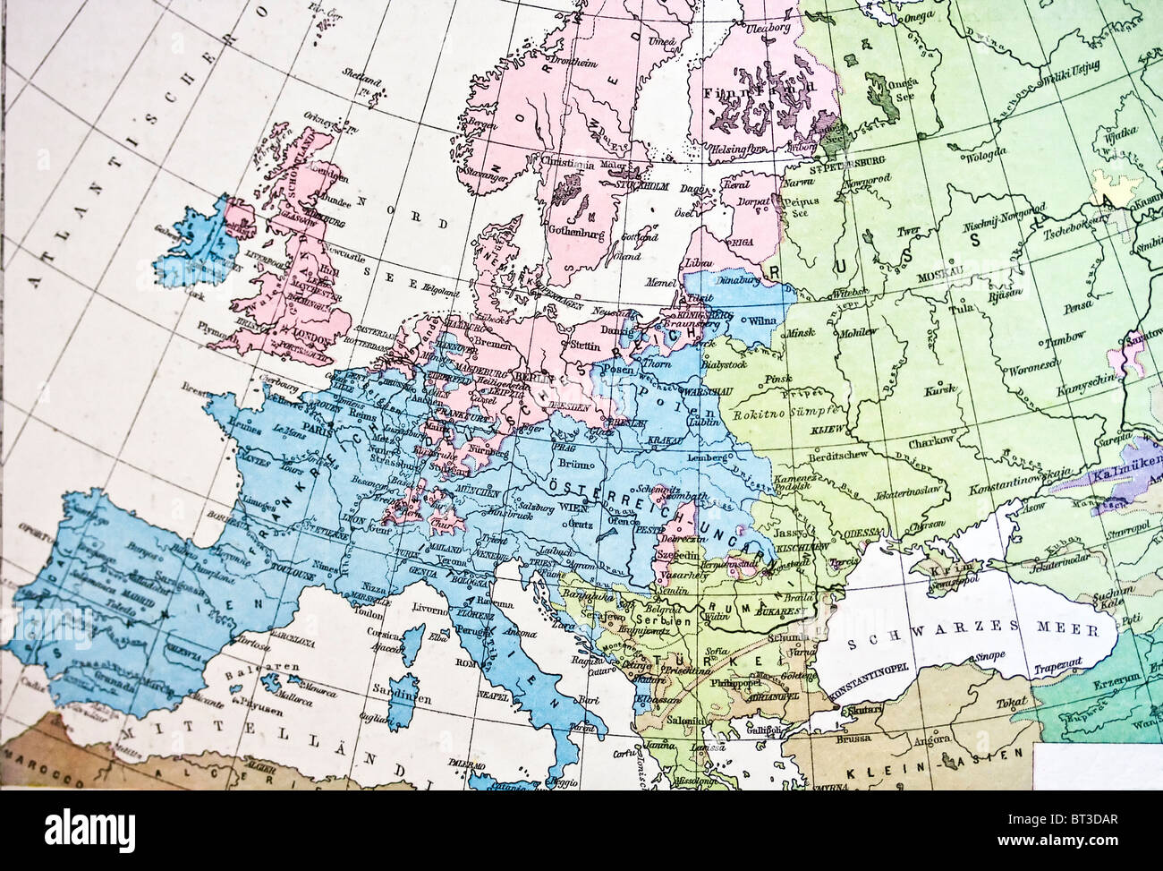 Map of Europe. Europe map. Stock Photo