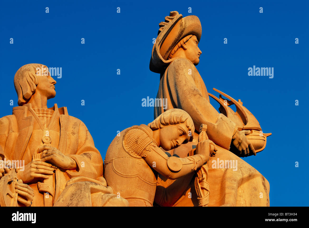 Portugal, Lisbon: Henry the Navigator as a personality of the Monument of the Discoveries Stock Photo