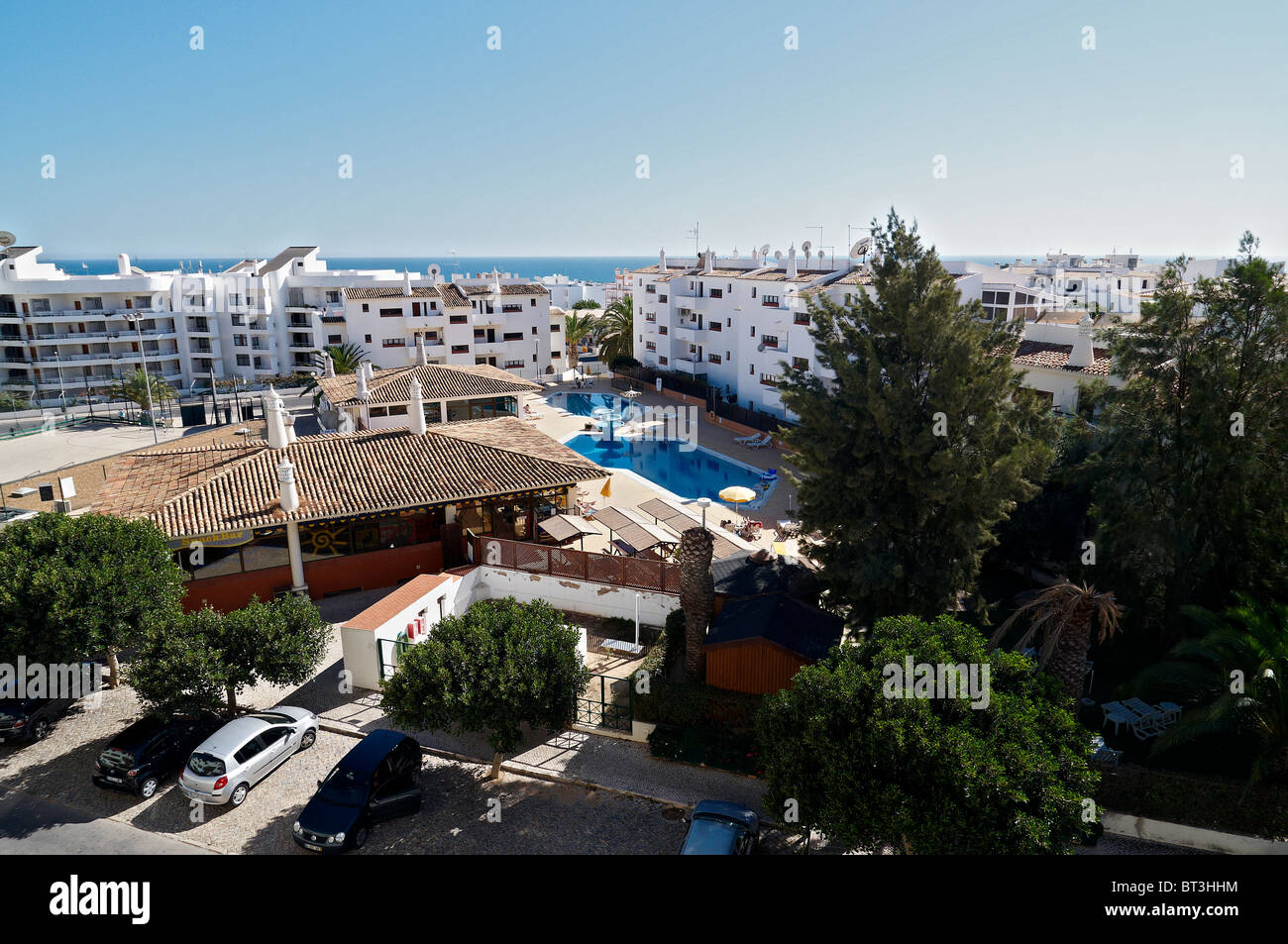 Olhos de Água Pool area from the hotel roof of the Oceanus in the