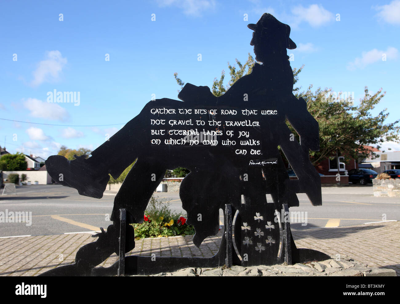 Patrick Kavanagh memorial, Inniskeen, Co. Monaghan, Ireland Stock Photo