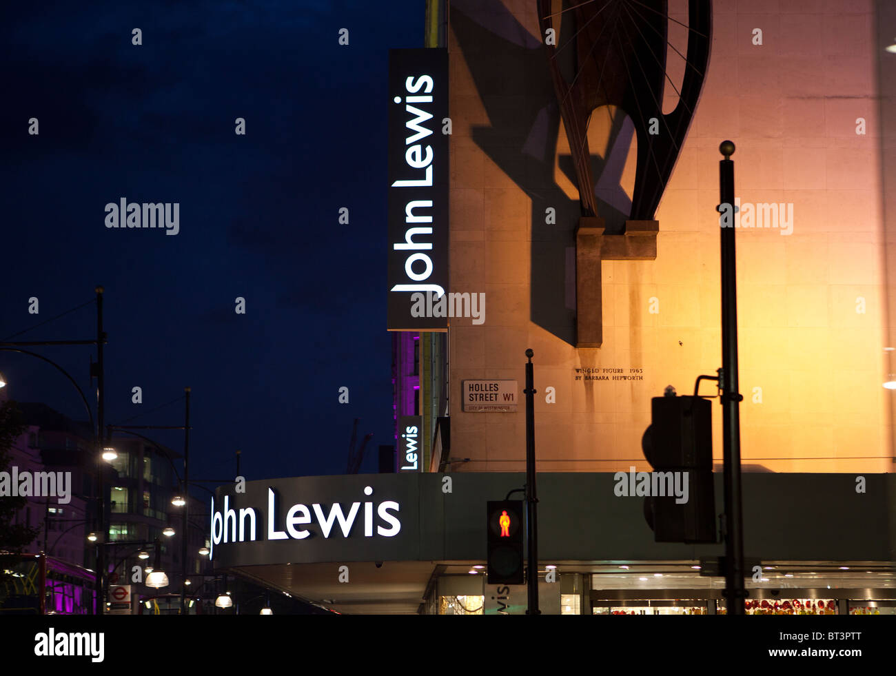 Neon John Lewis Shop Sign, Oxford Street, London Stock Photo Alamy