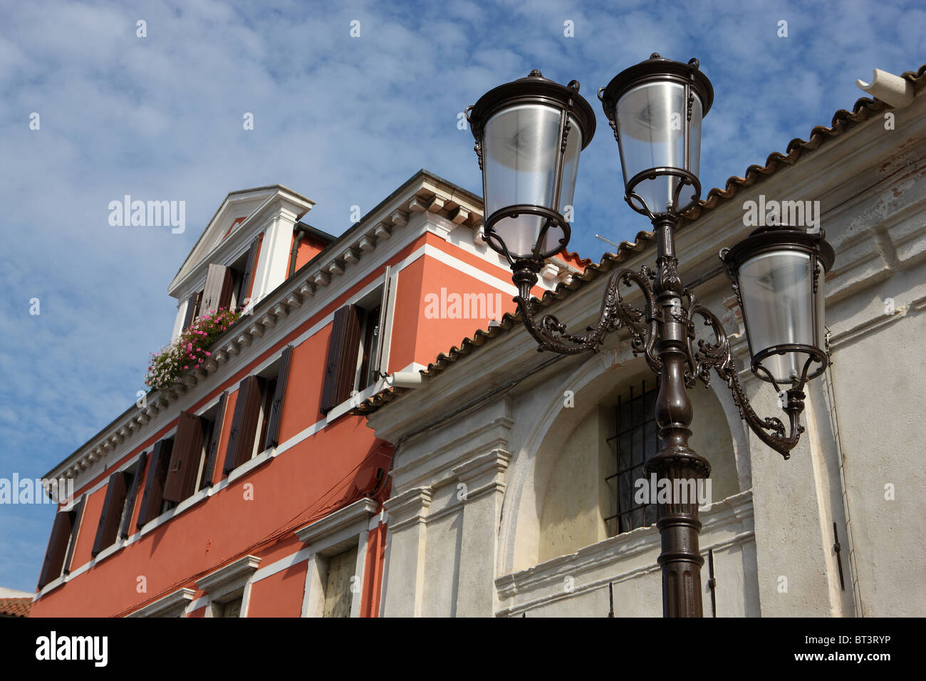 Chioggia, Vena canal, building facades, lagoon, Venice, Italy Stock Photo