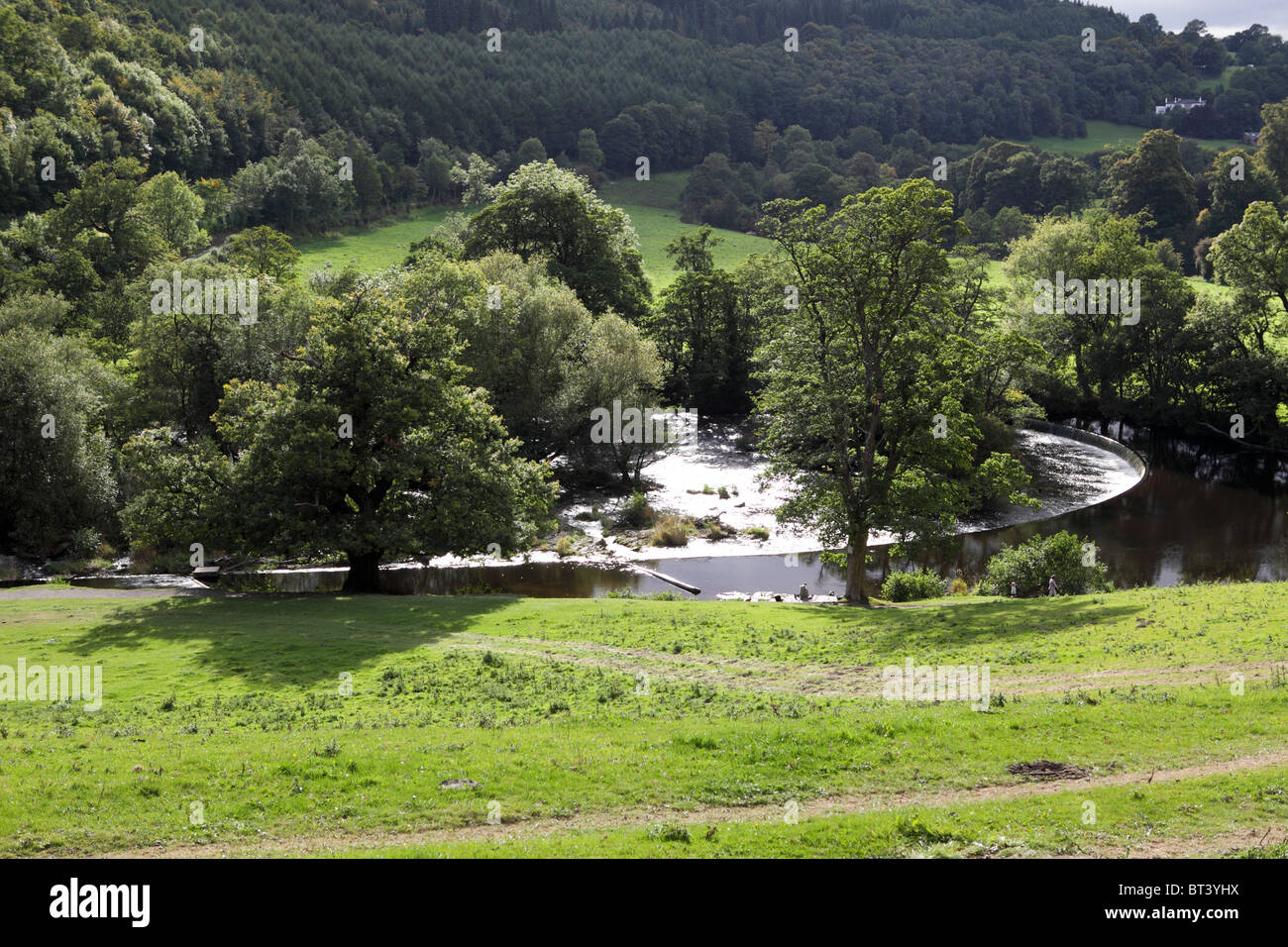 The Horseshoe Falls in Wales, designed by Thomas Telford Stock Photo Alamy
