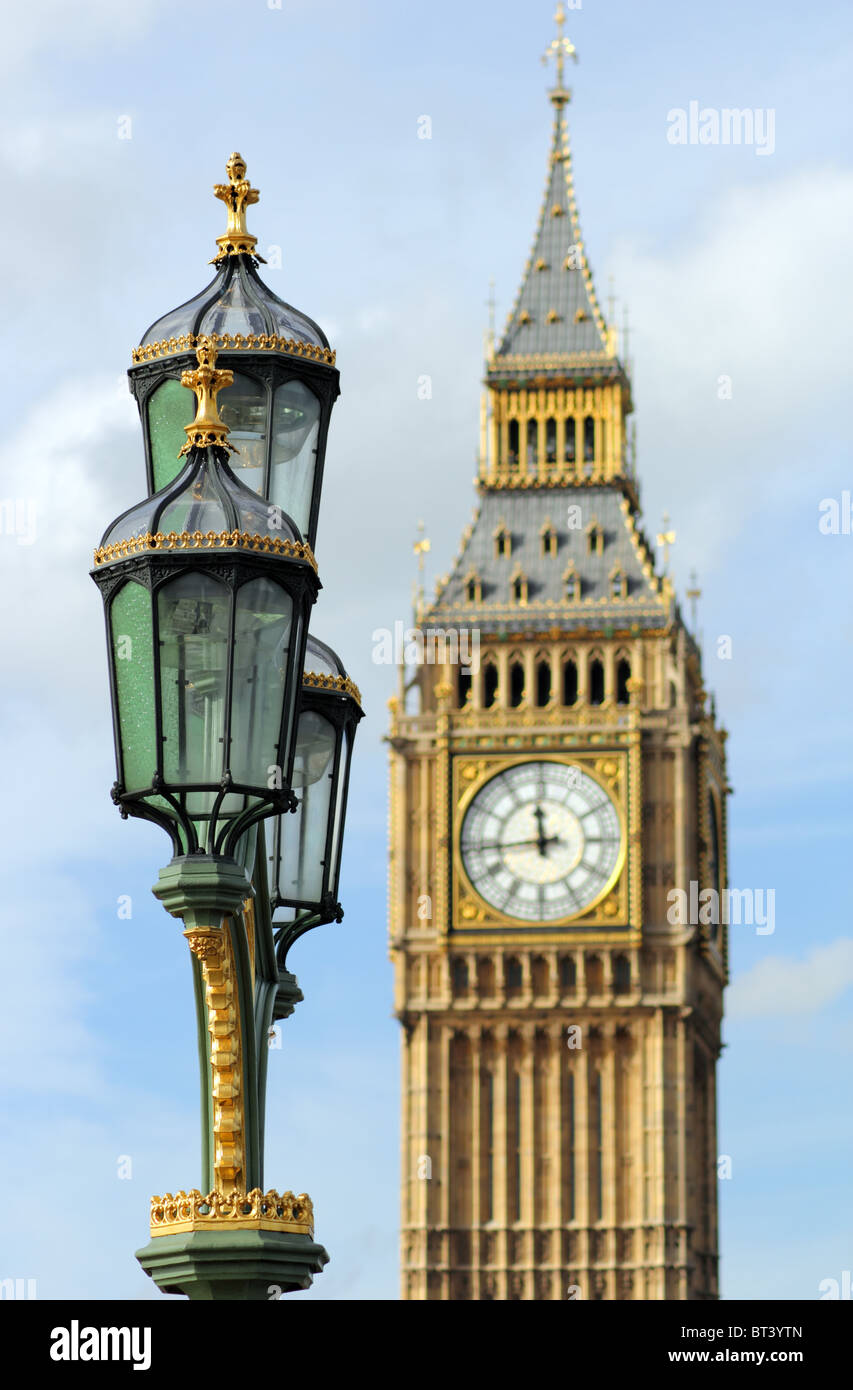 The Great Clock of Westminster, seen from Westminster Bridge, London