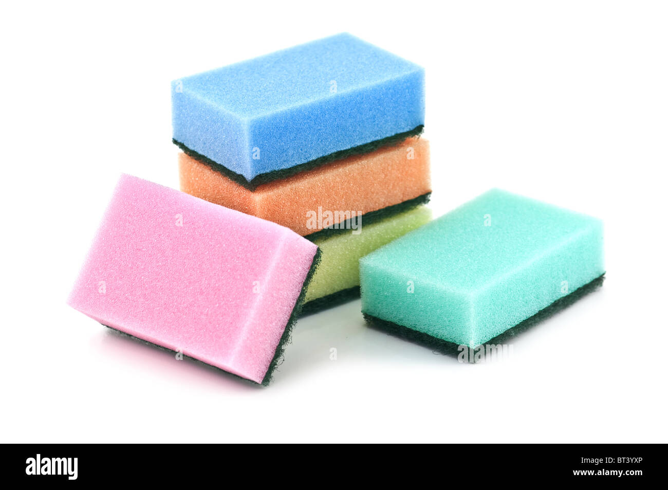 color sponge isolated on white background Stock Photo