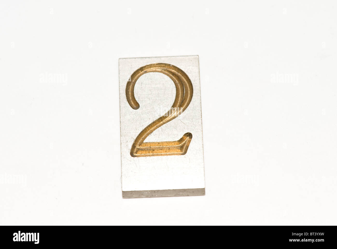 Number used for engraving Stock Photo