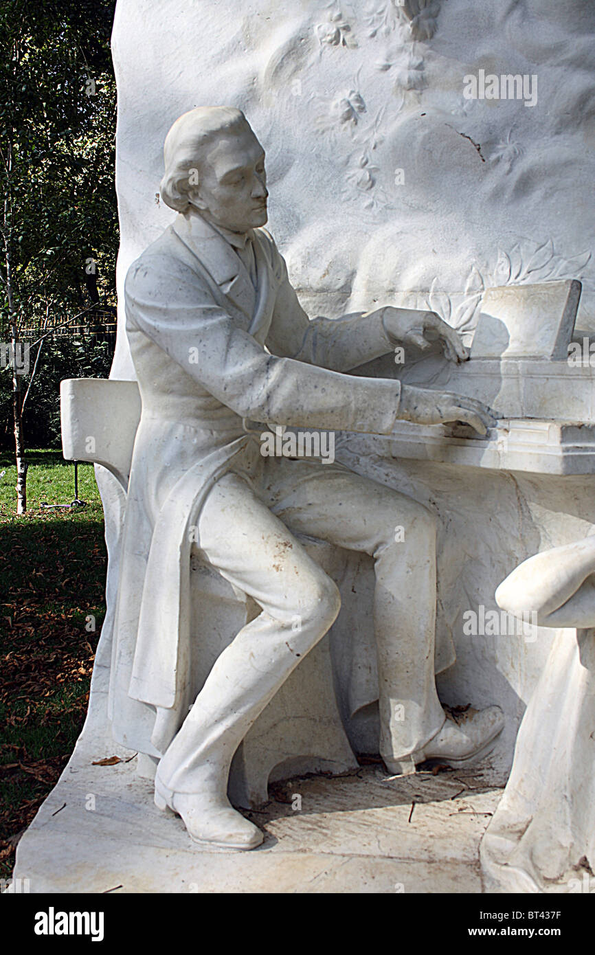 Statue To Chopin In The Parc Monceau Paris Stock Photo Alamy