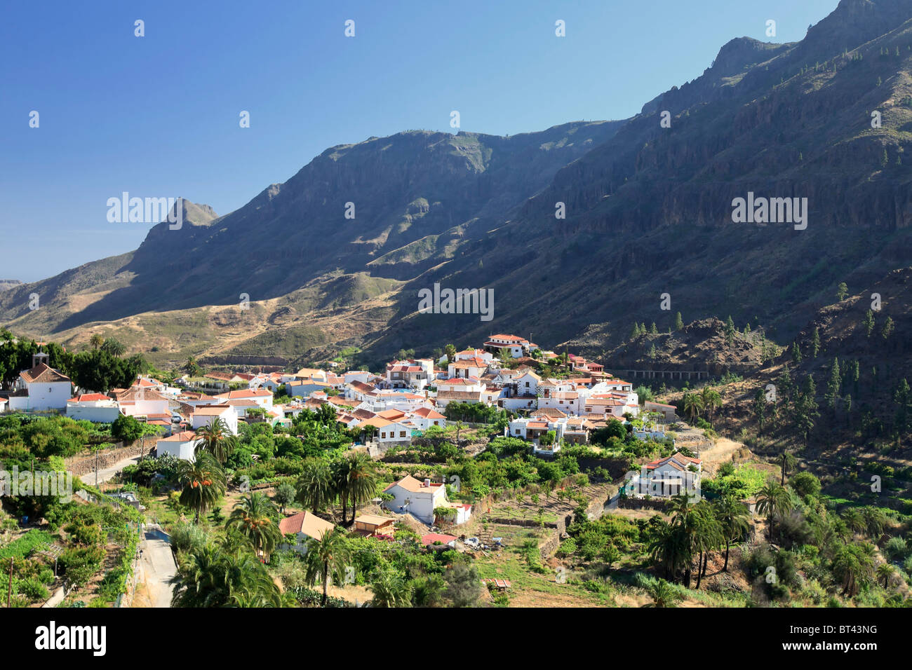Canary Islands, Gran Canaria, Fataga Village Stock Photo