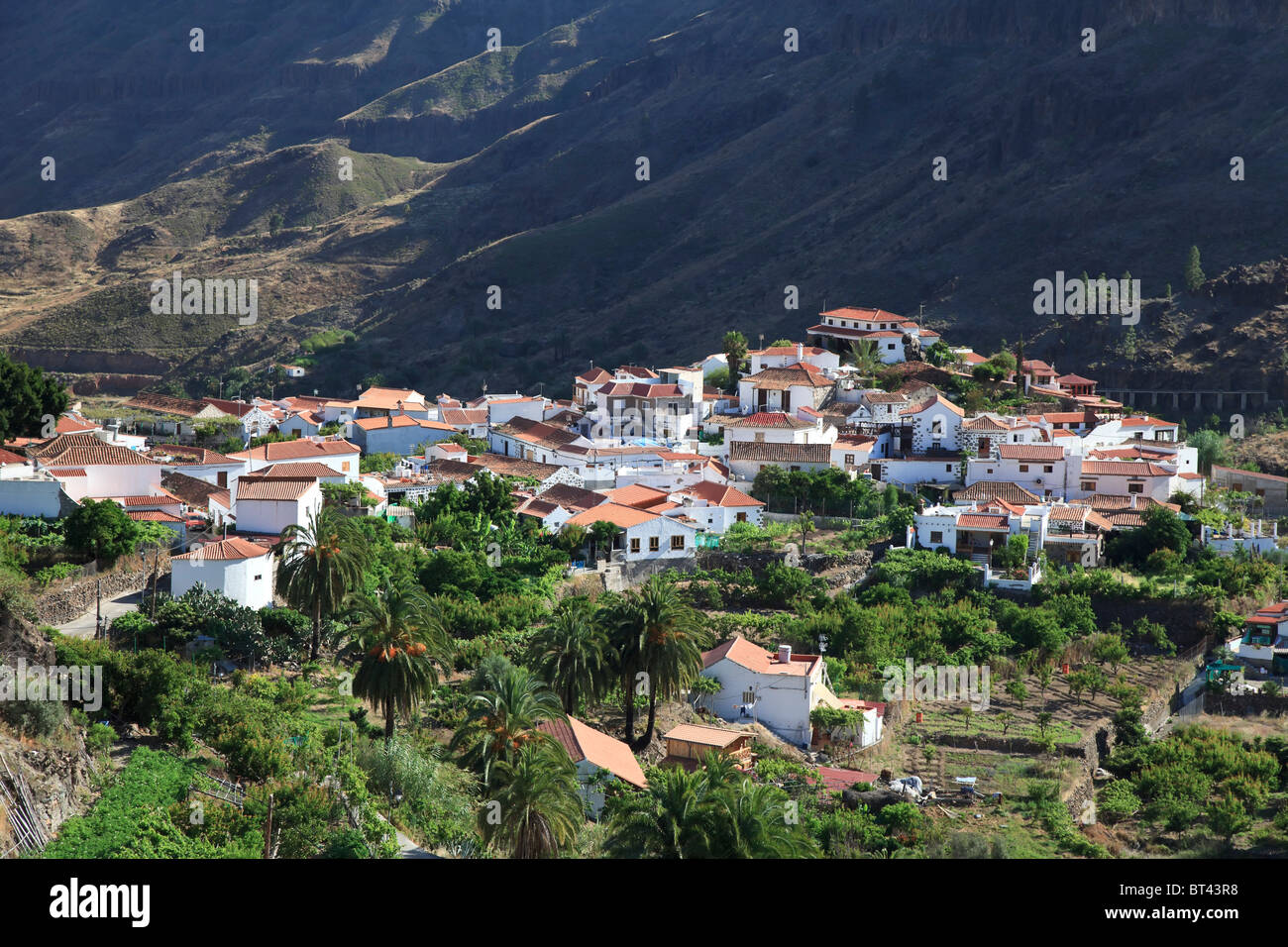 Canary Islands, Gran Canaria, Fataga Village Stock Photo