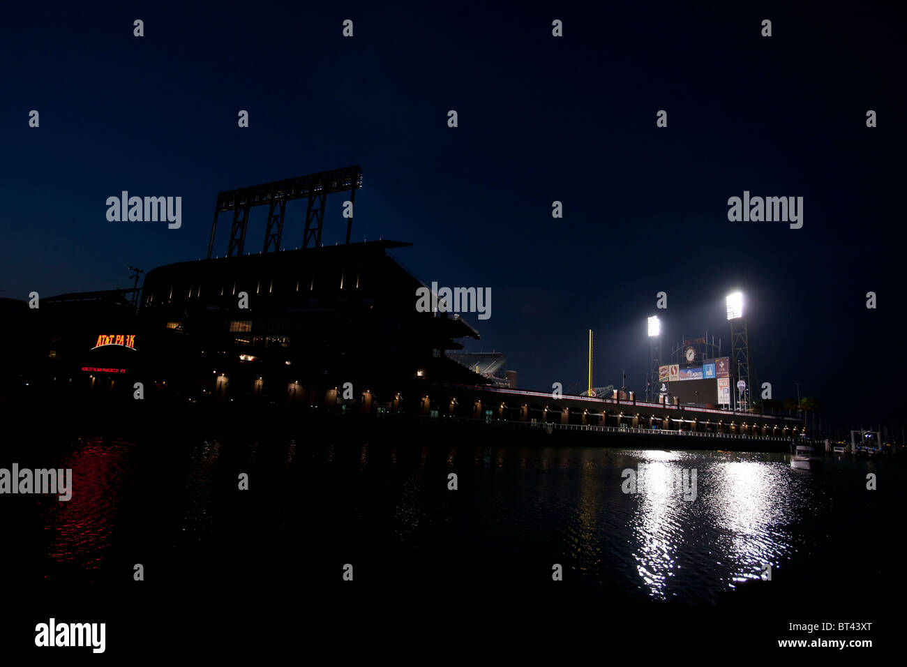 Exterior view of AT&T Park during the San Francisco Giants practice, San Francisco, California, United States of America. Stock Photo