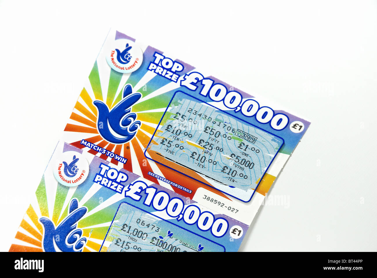 national lottery scratchcards Stock Photo 32053694 Alamy
