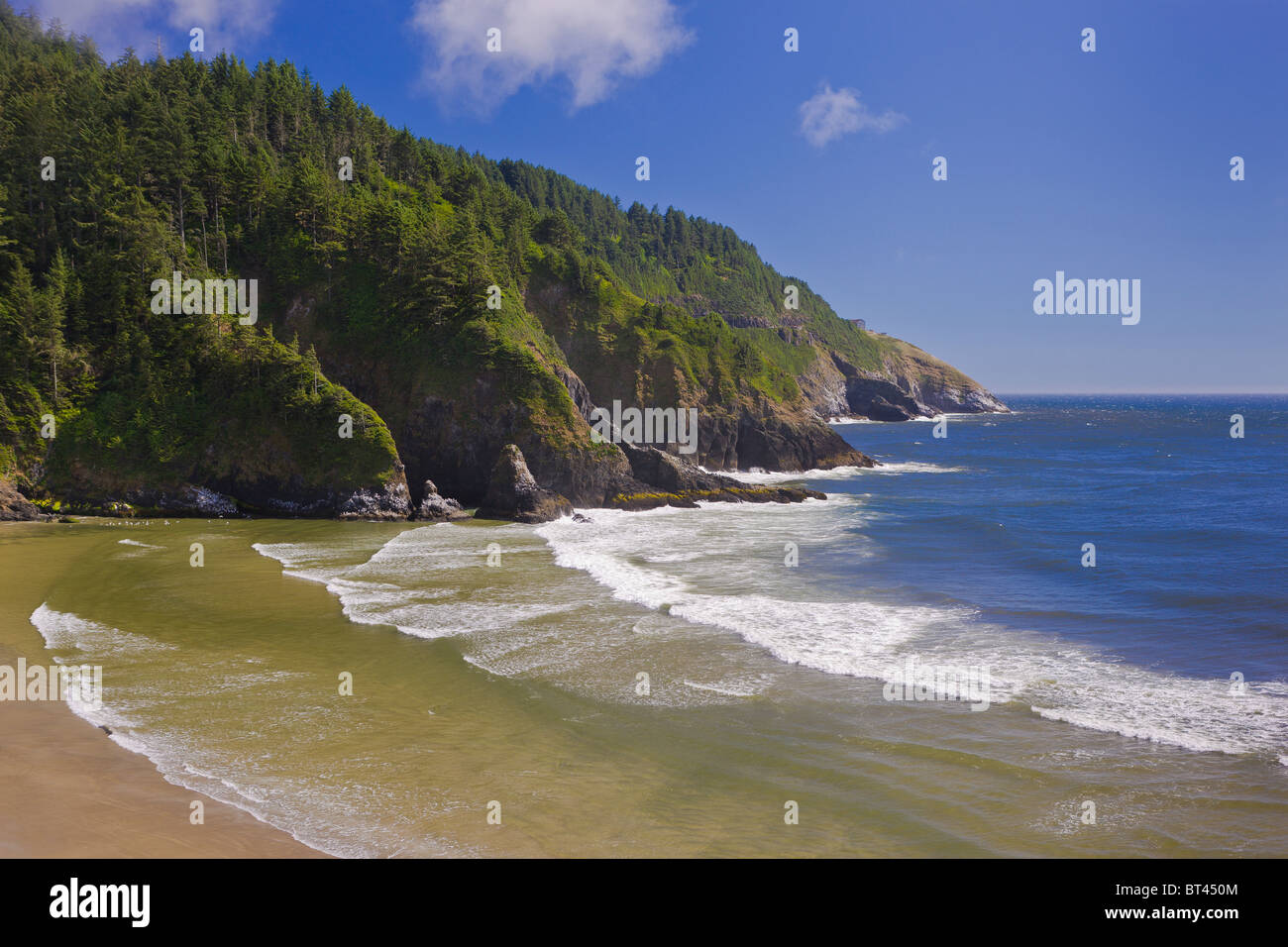 HECETA HEAD, OREGON, USA - Beach at Heceta Head on central Oregon coast. Stock Photo