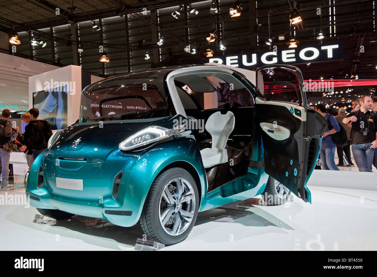 Peugeot BBI prototype electric car at Paris Motor Show 2010 Stock Photo