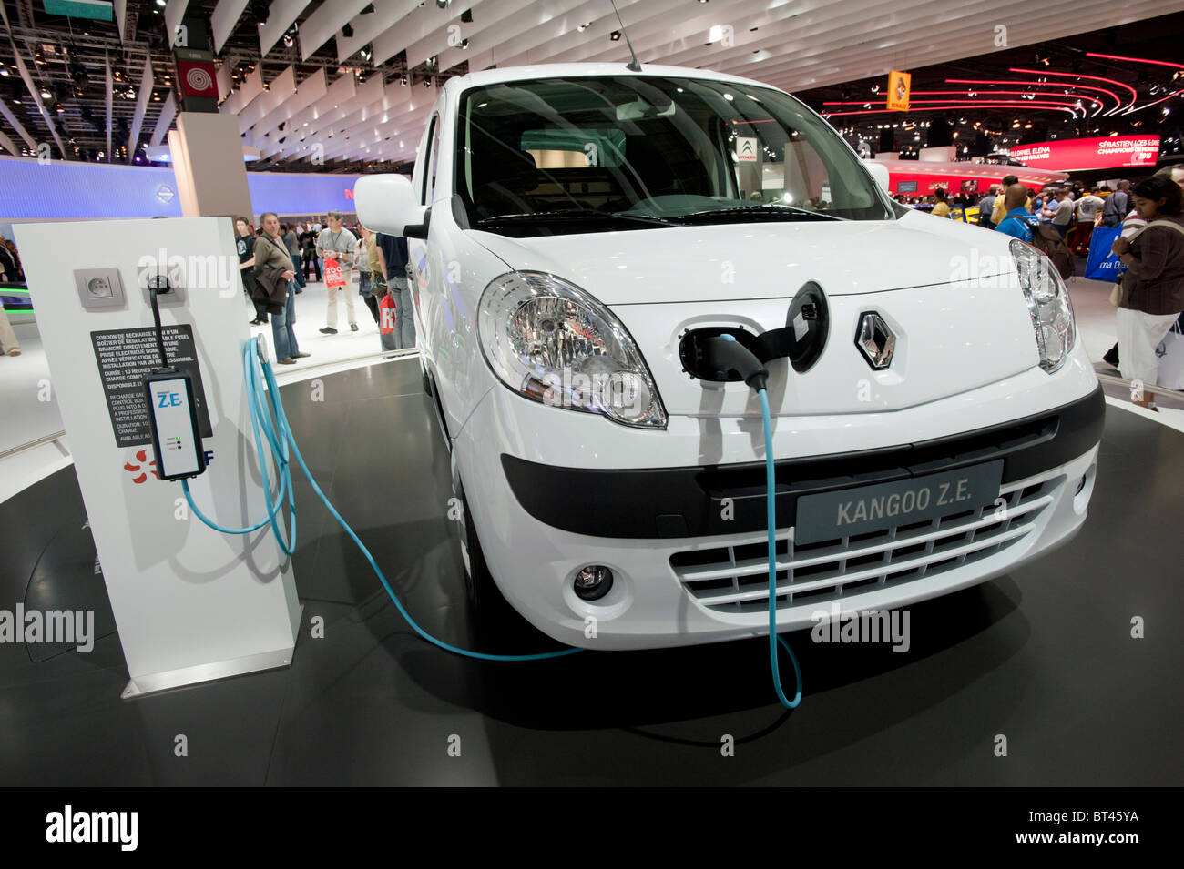 Renault electric plug-in Kangoo car at Paris Motor Show 2010 Stock Photo